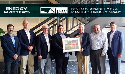 Georgia Public Service Commissioner Tim Echols Recognizes Shaw Industries with Energy Matters Award