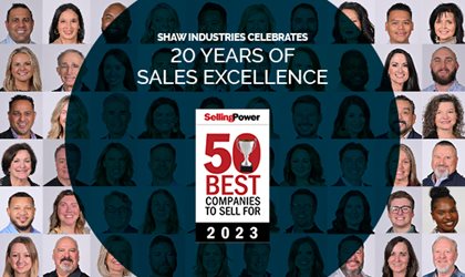 Shaw Industries Named a “Best Company to Sell For” for 20th Consecutive Year 