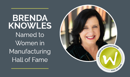 Brenda Knowles Inducted into the 2026 Women in Manufacturing Hall of Fame 