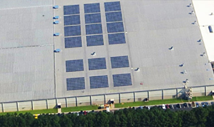 Shaw Installing Solar Panels at Flooring Manufacturing Plant in Georgia