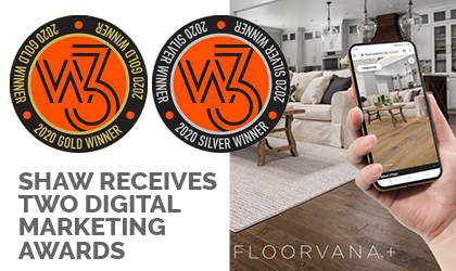Shaw Wins 2020 w3 Awards for Floorvana+ Augmented Reality Tool