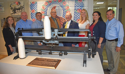Early Tufting Apparatus on Shaw Industries’ Corporate Campus Designated a Historic Mechanical Engine
